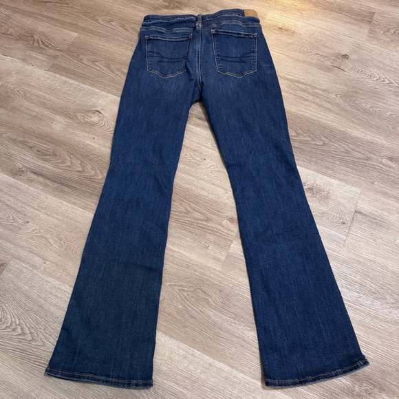 American Eagle High Rise Skinny Kick Jeans 14 Long Next Level Stretch - Picture 3 of 6